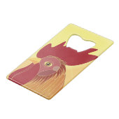 Rooster flesopening creditkaart flessenopener (Voorkant Gekanteld)