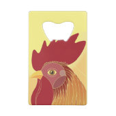 Rooster flesopening creditkaart flessenopener (Achterkant)