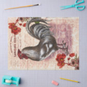  Rooster Floral Ephemera ontkoppeling Tissuepapier (Craft)