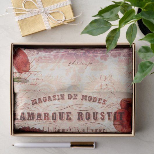  Rooster Floral Ephemera ontkoppeling Tissuepapier (Geschenk)