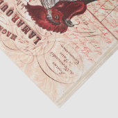  Rooster Floral Ephemera ontkoppeling Tissuepapier (Detail)
