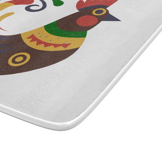 "Rooster" Folk Art Stijl Custom Snijplank (Hoek)