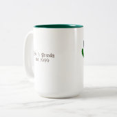 "Rooster" Folk Art Stijl Custom Tweekleurige Koffiemok (Voorkant links)