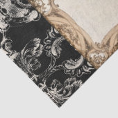 Rooster -Franse Black Damask-decoupage Tissuepapier (Detail)