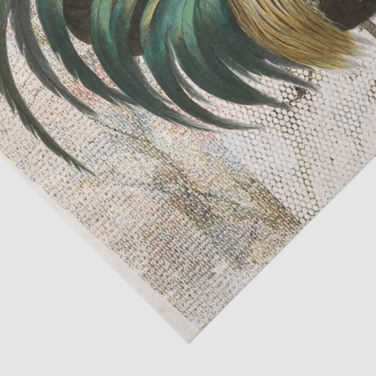 Rooster Franse boerderij Burlap Land Decoupage Tissuepapier (Detail)