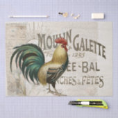 Rooster Franse boerderij Burlap Land Decoupage Tissuepapier (Craft)