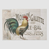 Rooster Franse boerderij Burlap Land Decoupage Tissuepapier (Voorkant)