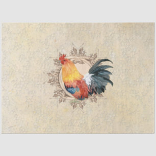 Rooster  Franse keuken Damask-ontkoppeling Tissuepapier