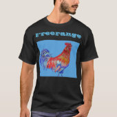 Rooster Freerange Chicken Waterverf Mans T Shirt (Voorkant)