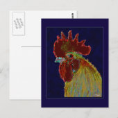 Rooster: Freestyle Head Briefkaart (Voorkant / Achterkant)