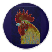 Rooster: Freestyle Head Keramische Knop (Voorkant)