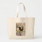  Rooster French Collage Art Grote Tote Bag (Voorkant)