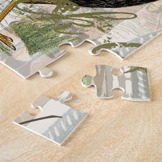  Rooster French Collage Art Legpuzzel (Zijkant)