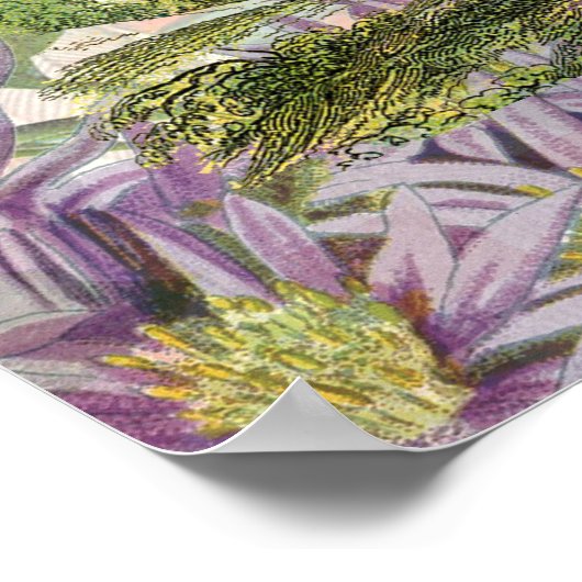  Rooster French Collage Art Poster (Hoek)