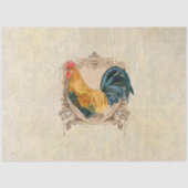  Rooster French Kitchen Damask-ontkoppeling Tissuepapier (Voorkant)