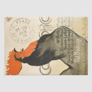 Rooster French  Opera Poster Decoupage Tissuepapier