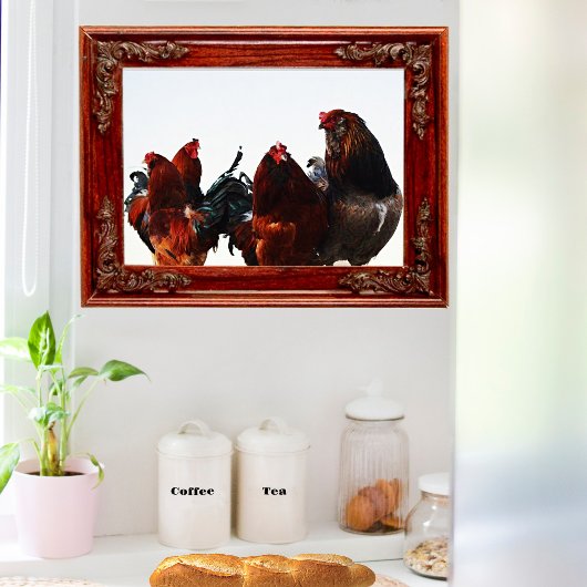 Rooster Gang Chicken Rooster Art Poster