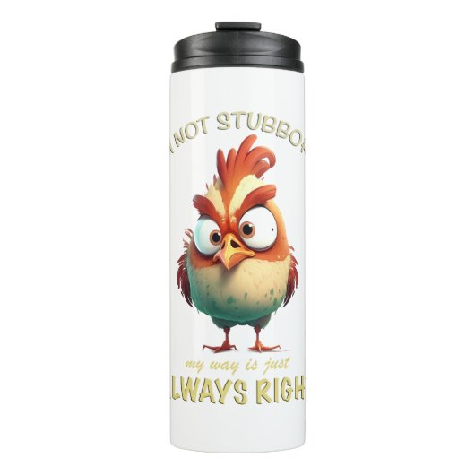 Rooster Geconcentreerd Geweldige Schattig Schattig Thermosbeker (Voorkant)
