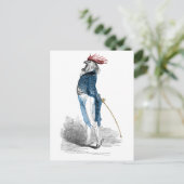 Rooster Gentleman Briefkaart (Staand voorkant)