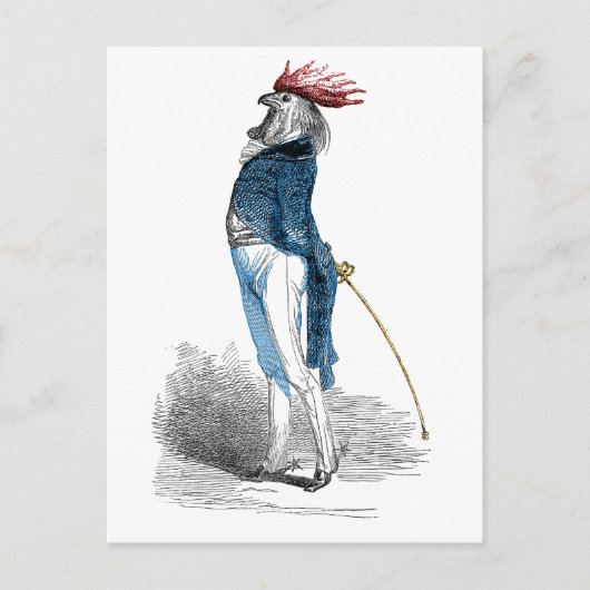 Rooster Gentleman Briefkaart (Voorkant)