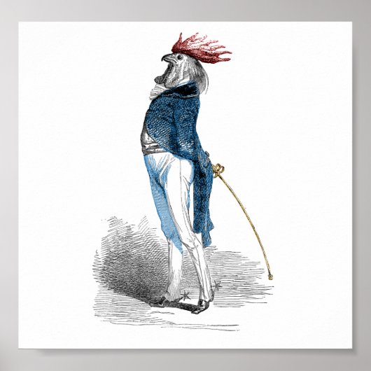 Rooster Gentleman Poster (Voorkant)