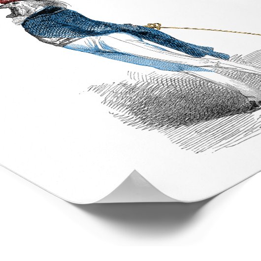 Rooster Gentleman Poster (Hoek)