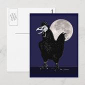 Rooster Ghost Briefkaart (Voorkant / Achterkant)