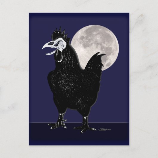 Rooster Ghost Briefkaart (Voorkant)