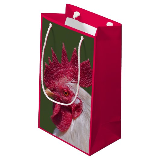 Rooster Gift Bag Klein Cadeauzakje (Achterkant Gekanteld)
