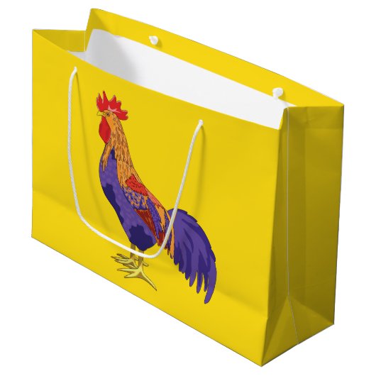 Rooster Gift Bag Large Cadeautasje (Voorkant Gekanteld)