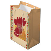 Rooster Gift Bag Medium Cadeauzakje (Voorkant Gekanteld)