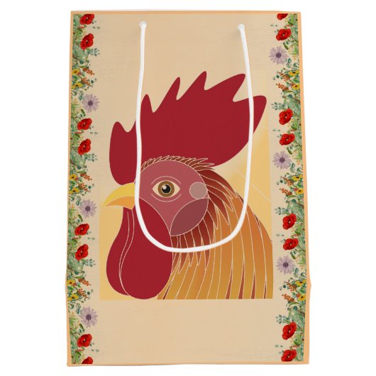 Rooster Gift Bag Medium Cadeauzakje (Achterkant)