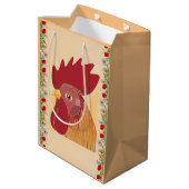 Rooster Gift Bag Medium Cadeauzakje (Achterkant Gekanteld)