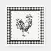 Rooster Gingham Servet (Voorkant)