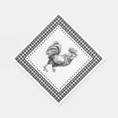 Rooster Gingham Servet (Hoek)