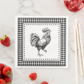 Rooster Gingham Servet (Insitu)