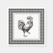 Rooster Gingham Servet (Voorkant)