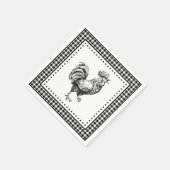 Rooster Gingham Servet (Hoek)