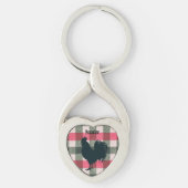 Rooster Gingham Sleutelhanger (Voorkant)