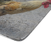 Rooster Glass Chopping Board Snijplank (Hoek)