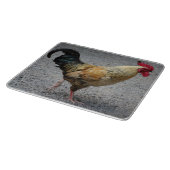 Rooster Glass Chopping Board Snijplank (Hoek)