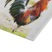 Rooster Glass Cutting Board Snijplank (Hoek)