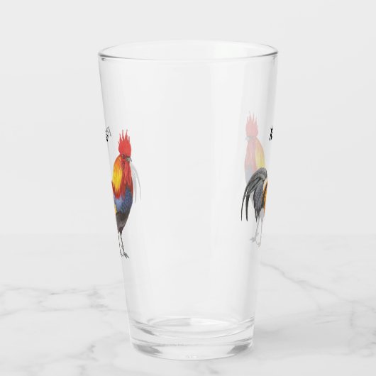 Rooster Glass Glas (Links)