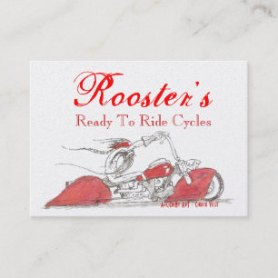 'Rooster' Gleaming Gold Cycle Visitekaartjes