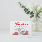 'Rooster' Gleaming Gold Cycle Visitekaartjes (Staand voorkant)