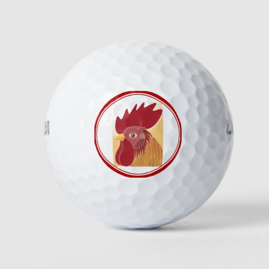 Rooster Golf Ball Golfballen (Voorkant)
