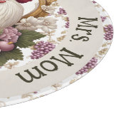 Rooster & Grapes Heraldic Crest in maroon, Snijplank (Hoek)