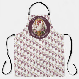 Rooster & Grapes Heraldic Crest Schort