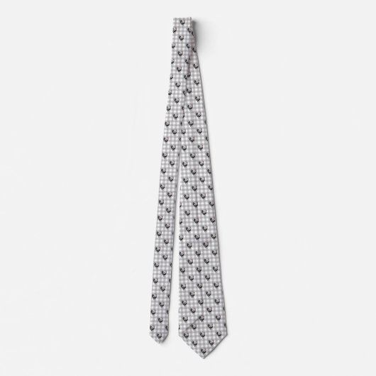 Rooster Grey Plaid Stropdas (Achterkant)