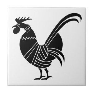 Rooster, Grieks reliëf Tegeltje